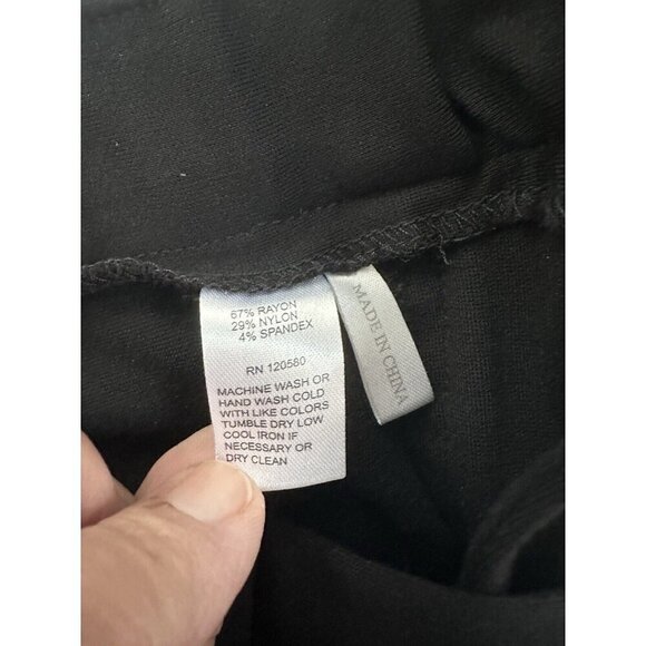 Amanda + Chelsea Point Knit‎ Ankle Slim Pants Size 2 Black Grunge Goth Lagenlook - Picture 10 of 10